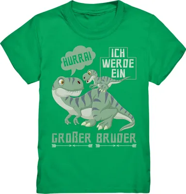 Produktbild von Dino Großer Bruder T-Shirt – Kelly Green / 110/116 (5-6)