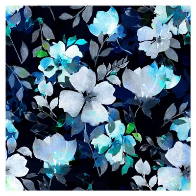 Produktbild von Samtstoff Meterware Dekostoff Bedruckt Möbelstoff Polsterstoff Wasserabweisend Blumen 140 x 100 cm
