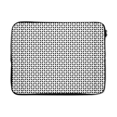 Produktbild von MuchoWow® Laptop Hülle 15 Zoll Schwarz - Weiß - Geometrie - Muster - Abstrakt Laptoptasche - Laptoptasche - Sleeve - Rundum-Schutz
