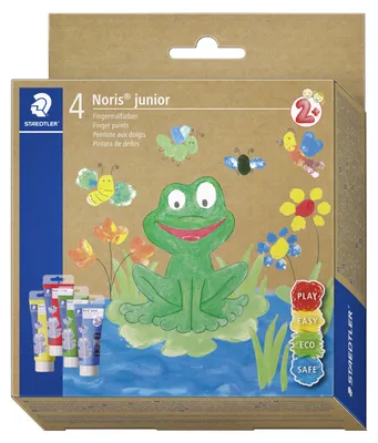 Produktbild von STAEDTLER Noris junior 881 Fingermalfarbe Set mit 4 Farben, Basis