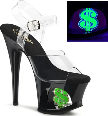 Produktbild von MOON-708USD Damen Sandale von Pleaser, Transparent EU 40, US 10