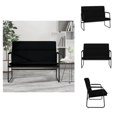 Zdjęcie produktu dla vidaXL Ławka czarna 100x64x80 cm tkanina - Ławki