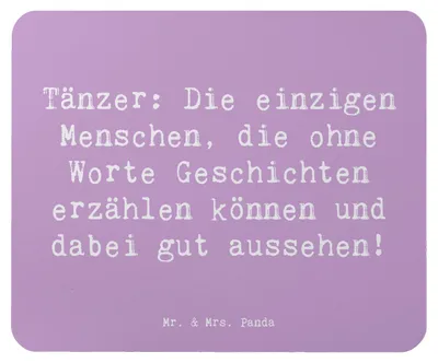 Produktbild von Mr. & Mrs. Panda Mousepad Spruch Tanzen Geschichten - Lavendeltraum - Geschenk, mauspad pc, Teamsport, mausteppich, Sport, Erzählen, Mouse Pad, Sportarten, Sportler