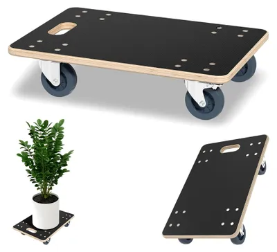 Produktbild von Rollbrett 1 Stück Transportroller 600 x 400 x 145 mm Möbelroller Transporthilfe für Umzüge und Möbeltransporte 200 kg Tragkraft Plattformwagen