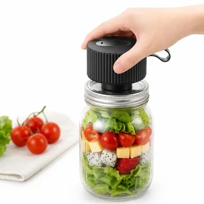 Produktbild von Vakuumierer Mason Jar elektrisch, USB wiederaufladbarer Glas Vakuumierer für Einmachgläser, Lebensmittel Aufbewahrung, Küche Camping Reise