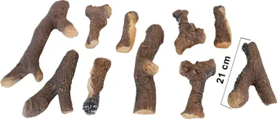 Immagine prodotto di Decorazione per caminetto Xaralyn - set di legna in Vetroceramica (10 pezzi) - caminetto a bioetanolo - caminetto elettrico - riempimento del caminetto