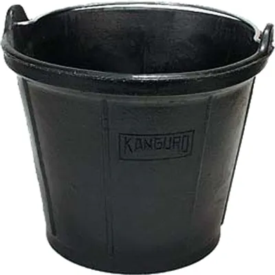 Produktbild von Bau-Eimer 15,0 l, Ø 30,0 cm, Gummi, schwarz, winterfest