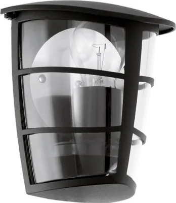 Image de Eglo 93407 Noir Applique murale d'extérieur Aguanish IP44
