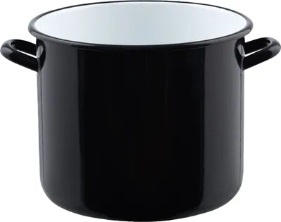 Produktbild von Riess Classic Riesen Topf mit Bördel Ø20cm, 4 Liter Emaille schwarz