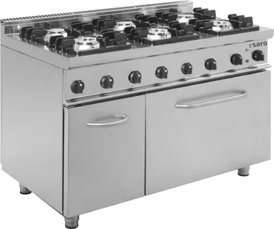 Immagine prodotto di Cucina a gas con forno elettrico, modello E7/Kupg6Le, dimensioni: L 1200 x P 700 x H 850