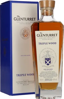 Image de The Glenturret TRIPLE WOOD Release 2025 45% Vol. 0,7l en boîte cadeau