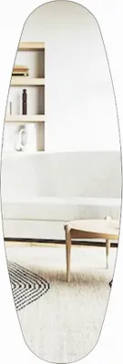 Produktbild von Ovaler Wandspiegel Ganzkörperspiegel Venti mit schwarzem Rahmen, transparent, 40x120 cm, 9147