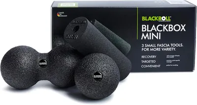 Productafbeelding van MINI: Set met foamrollers voor zelfmassage, inclusief MINI, BALL 08 en DUOBALL 08. Fitnessmassageapparaten voor effectieve training, gemaakt in Duitsland, zwart