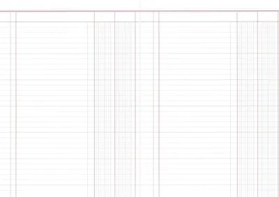 Image de RNK Verlag 3402 Livre à colonnes avec 2 colonnes, 60 pages, DIN A4, ligné rouge/gris