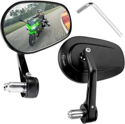 Obrázek produktu pro Zrcátka na řídítka motocyklu, 2 kusy univerzálních zrcátek na řídítka motocyklu, 360° otočná zrcátka na řídítka motocyklu, 7/8" 22 mm boční zrcátka