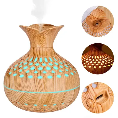 Produktbild von Diffusor für ätherisches Öl, 7 Farben, LED, Luftbefeuchter 300 ml, Aroma-Luftbefeuchter, für Desktop, Zuhause, Buero,Fitnessstudios