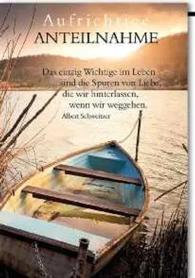 Produktbild von NEW CO VERTRIEBSGMBH Bil. Trauer Holzboot am Ufer 0 0 0