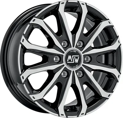 Produktbild von Alufelge Msw 48 Van 6 Holes 6.5X16 6X125 Et 68 Gloss Black Full Polished