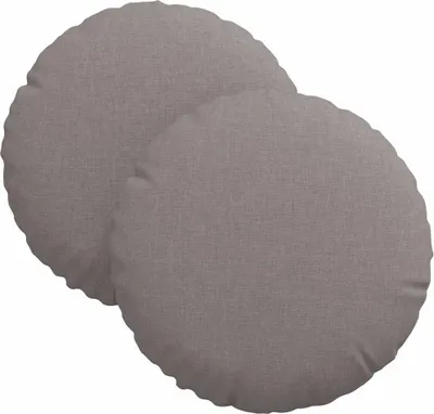 Obrázok produktu pre vidaXL Vankúš na sedenie 2 ks Taupe Ø30 x 13 cm látka