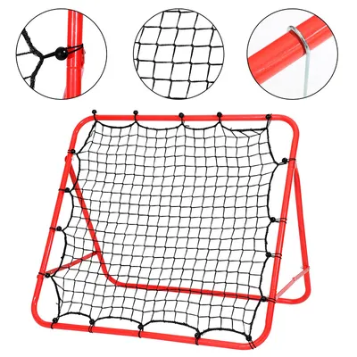 Produktbild von Jopassy Fußball Rebounder Kickback Tor Rückprallwand Fußballtraining Metallrohr + PE Gewebe 103 x 100 cm