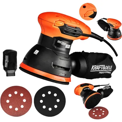 Produktbild von KRAFT&DELE | Exzenterschleifer, 1100W, 125mm Schleifmaschine, ideal für Holzbearbeitungsprojekte und Heimwerkerarbeiten