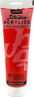 Immagine prodotto di Vernice acrilica trasparente - Rosso scarlatto - 250 ml