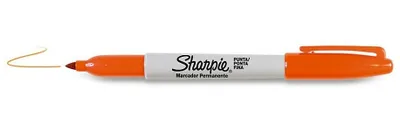 Zdjęcie produktu dla Sharpie Fine Point, Pomarańczowy, Końcówka cienka, Wielobarwny, Drobny, AP, Metal, Papier, Plastik