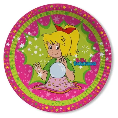 Produktbild von Bibi Blocksberg Party-Set 52tlg. für 16 Hexen 16 Teller 16 Becher 20 Servietten