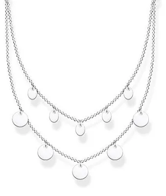 Produktbild von THOMAS SABO Damen Collier mit Coins silber 925 Sterlingsilber, 40-45 cm Länge