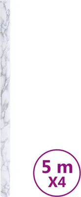 Produktbild von vidaXL Möbelfolien Selbstklebend Marmor-Optik Weiß 90x500 cm PVC