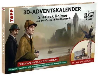 Produktbild von 24 DAYS ESCAPE 3D-Adventskalender - Sherlock Holmes und das Castle in den Highlands