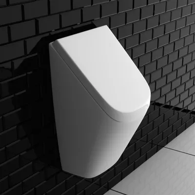 Produktbild von Vitra Urinal Keramik mit Deckel, Absaug-Siphon, Antibakterielle Beschichtung, Wandmontage, Komplettset, H: 555mm B: 300mm T: 315mm, 2L Spülvolumen, Gewerblich & Privat
