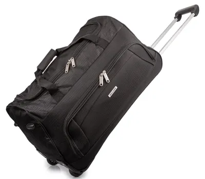 Produktbild von Reisetasche mit Rollen und Teleskopgriff, 72 l, 60 cm, Schwarz