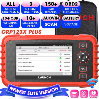 Produktbild von LAUNCH CRP123X Plus kfz-Diagnosegerät Alle System Diagnose Tool OBD2-Scanner, Öl/SAS/Drosselklappe Rückstellung Auto-Scanner, AutoVIN