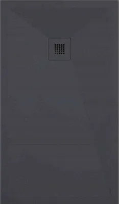 Produktbild von Mineralguss-Duschwanne extra flach ONDA Schieferoptik ANTHRAZIT 90x210 cm  Auslaufschutz in Farbe
