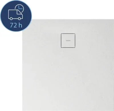 Produktbild von BREUER Duschwanne Mineralguss Modern Line Express Q72 Steinoptik weiß 90 x 90 cm