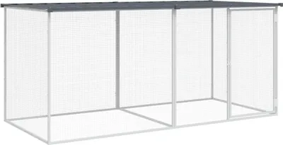 Obrázek produktu pro vidaXL Klec pro kuřata se střechou antracitová 203x98x90 cm pozinkovaná ocel