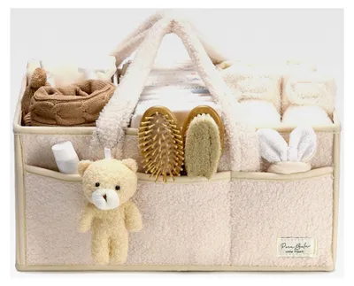 Produktbild von Organizer für Babywindeln und Wickeltisch, Aufbewahrungskorb für Windeln und Feuchttücher, Geschenk zur Babyparty, Auto-Organizer, Kindergarten-Windel-Organizer, tragbar