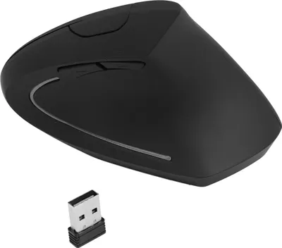 Obrázok produktu pre Vertikálna myš 2.4G bezdrôtová nastaviteľná DPI napájaná batériou osvetlená tichá ergonomická bezdrôtová myš na hranie hier
