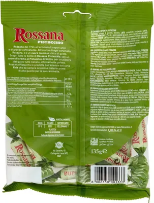Produktbild von 3x Fida Süßigkeiten Rossana Pistacchio mit Gefüllt mit Pistazien creme Geschmack italien Bonbon Lollies 135g