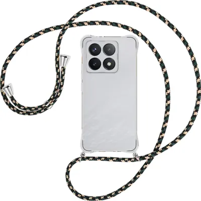 Produktbild von Handykette Backcover-Schutzhülle mit Band (Metall silberfarben) für Xiaomi 14T 5G - camouflage