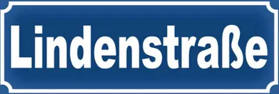 Produktbild von vianmo Holzschild 10x27 cm Lindenstraße Straßenschild