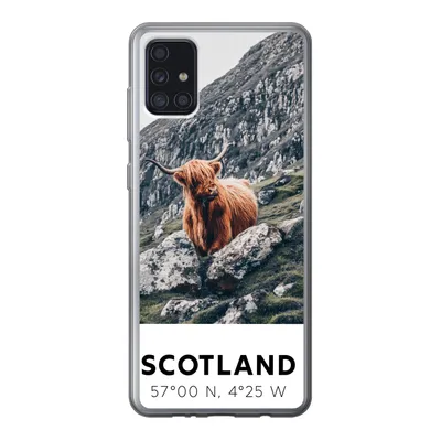 Produktbild von MuchoWow® Handyhülle Schutzhülle Hülle für Samsung Galaxy A52 5G Schottland - Schottische Highlander - Berge Silikon Softcase Handy Hülle - Umschlag