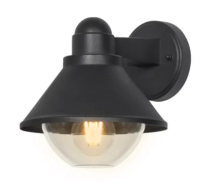 Obrázok produktu pre Candellux Čierne fasádne svietidlo Saginia pre žiarovku E27 IP44 21-32362