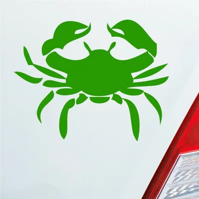 Produktbild von Auto Aufkleber Sternzeichen Krebs Crab Tier Motorrad KFZ Roller 10x8 cm Hellgrün Sticker Heckscheibenaufkleber