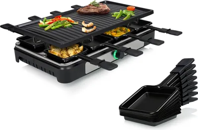 Produktbild von Tristar Raclette Grill Küchenhelfer 8 Personen Kochfläche 42 x 23 cm Einstellbar Komfort
