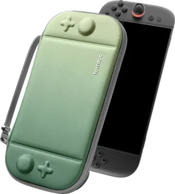 Produktbild von Tomtoc Slim Tasche Case für Nintendo Switch 2, Rundumschutz Tragetasche für Switch Konsole und Spiele, Matcha Grün
