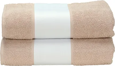 Produktbild von A&R AR081 | Badetuch SUBLI-Me® Bath Towel, 70 x 140 cm - Farbe: Sand - Größe: 70 x 140 cm