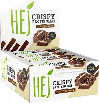 Produktbild von HEJ Natural HEJ Crispy Bar (12x45g) Crunchy Brownie - Riegel - Protein-Riegel