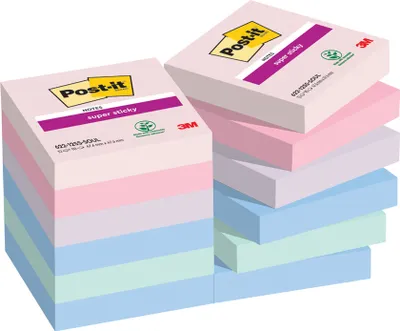 Image de Post-it notes adhésives Super Sticky Notes 47,6 x 47,6 mm